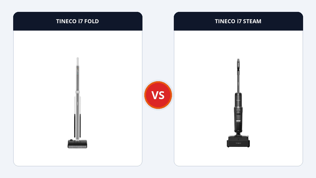 So sánh Tineco Floor One i7 Fold và i7 Steam: Gập gọn tay cầm tiết kiệm không gian hay Khử khuẩn bằng hơi nước? Ecovacs So sánh đối đầu TINECO i7 FOLD và TINECO i7 STEAM