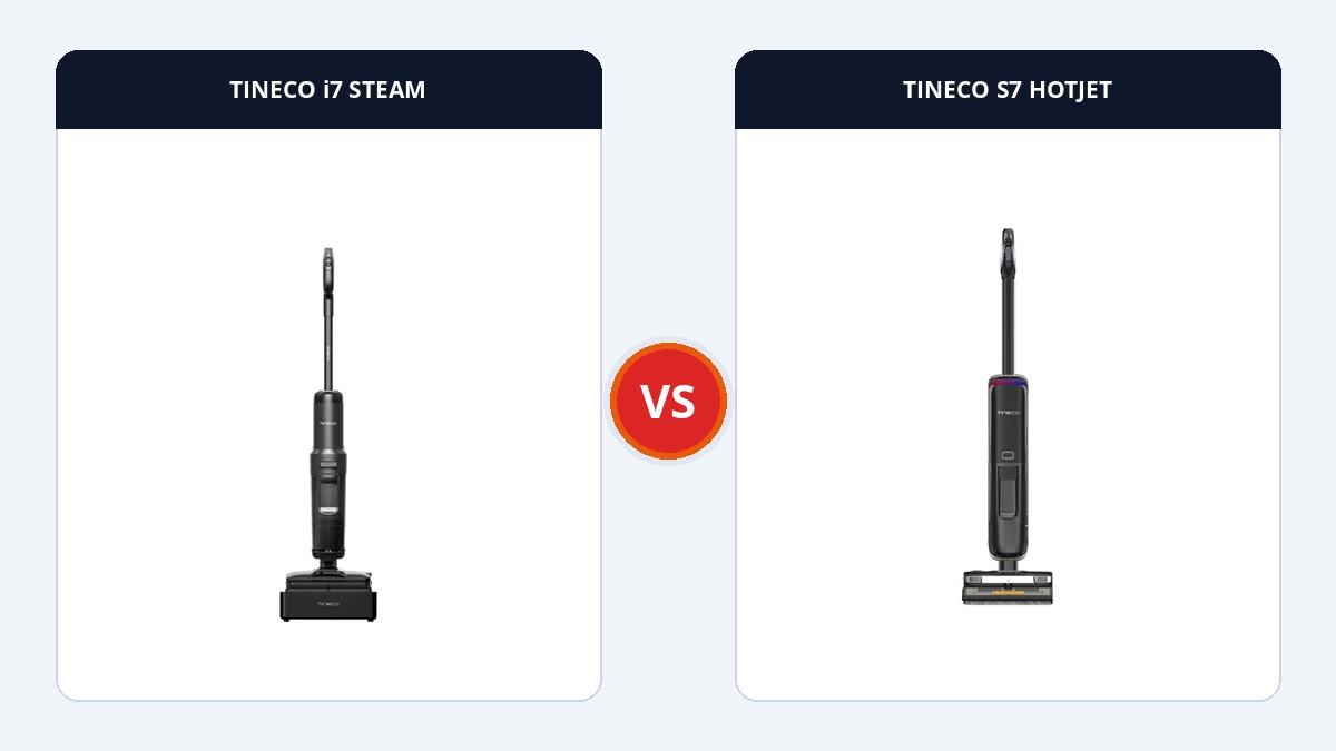 So sánh đối đầu TINECO i7 STEAM và TINECO S7 HOTJET