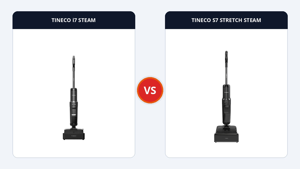 So sánh đối đầu TINECO i7 STEAM và TINECO S7 STRETCH STEAM