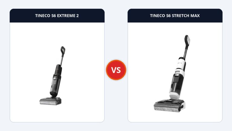 So sánh Tineco Floor One S6 Stretch Extreme 2 và S6 Stretch Max: Khác biệt sức mạnh 25.000Pa vs 22.000Pa
