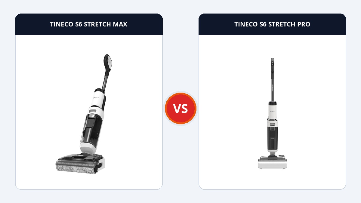 So sánh Tineco Floor One S6 Stretch Max và S6 Stretch Pro: Lựa chọn bản Max 22.000Pa hay Bản Pro 20.000Pa? Ecovacs So sánh đối đầu TINECO S6 STRETCH MAX và TINECO S6 STRETCH PRO
