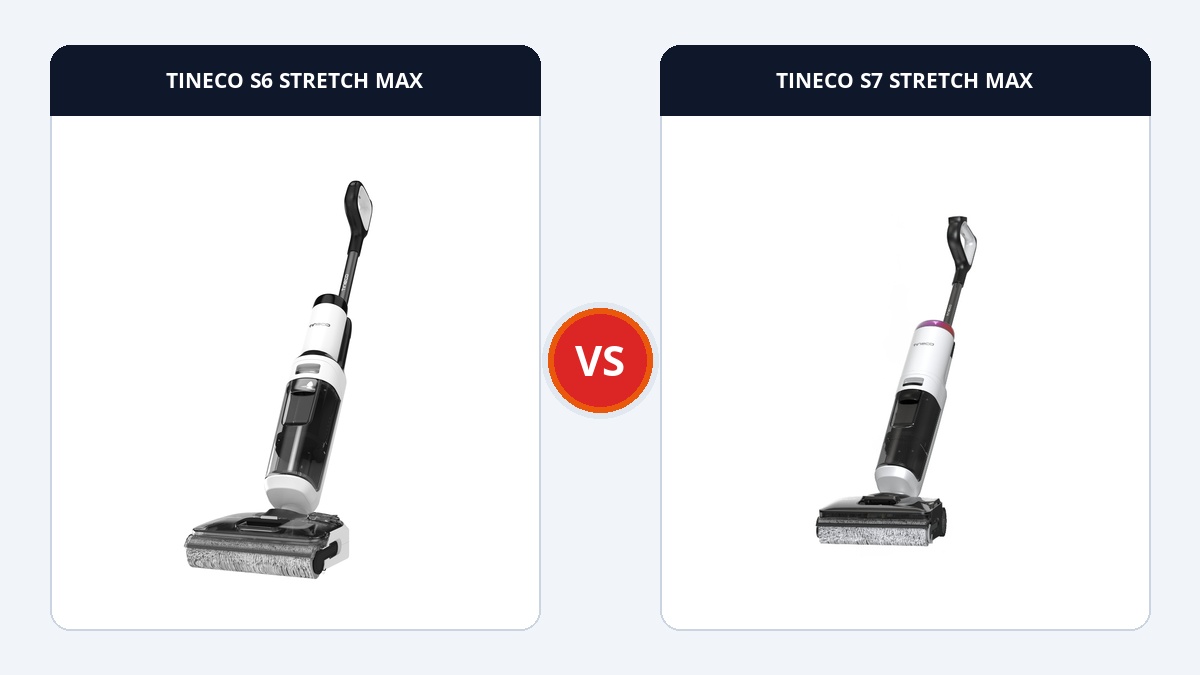 So sánh Tineco Floor One S6 Stretch Max và S7 Stretch Max: Giặt sấy 85°C hay Sấy khô tiệt trùng 110°C? Ecovacs So sánh đối đầu TINECO S6 STRETCH MAX và TINECO S7 STRETCH MAX