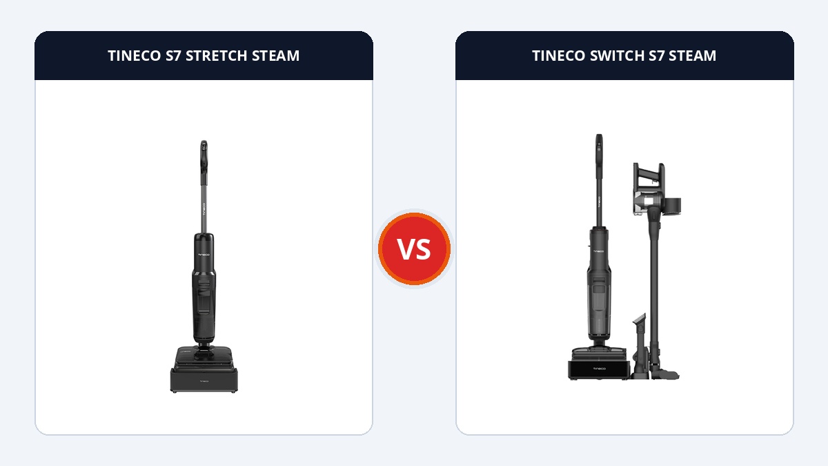 So sánh Tineco Floor One S7 Stretch Steam và Switch S7 Steam: Ngả phẳng 180° hay Bộ phụ kiện Switch đa năng? Ecovacs So sánh đối đầu TINECO S7 STRETCH STEAM và TINECO SWITCH S7 STEAM