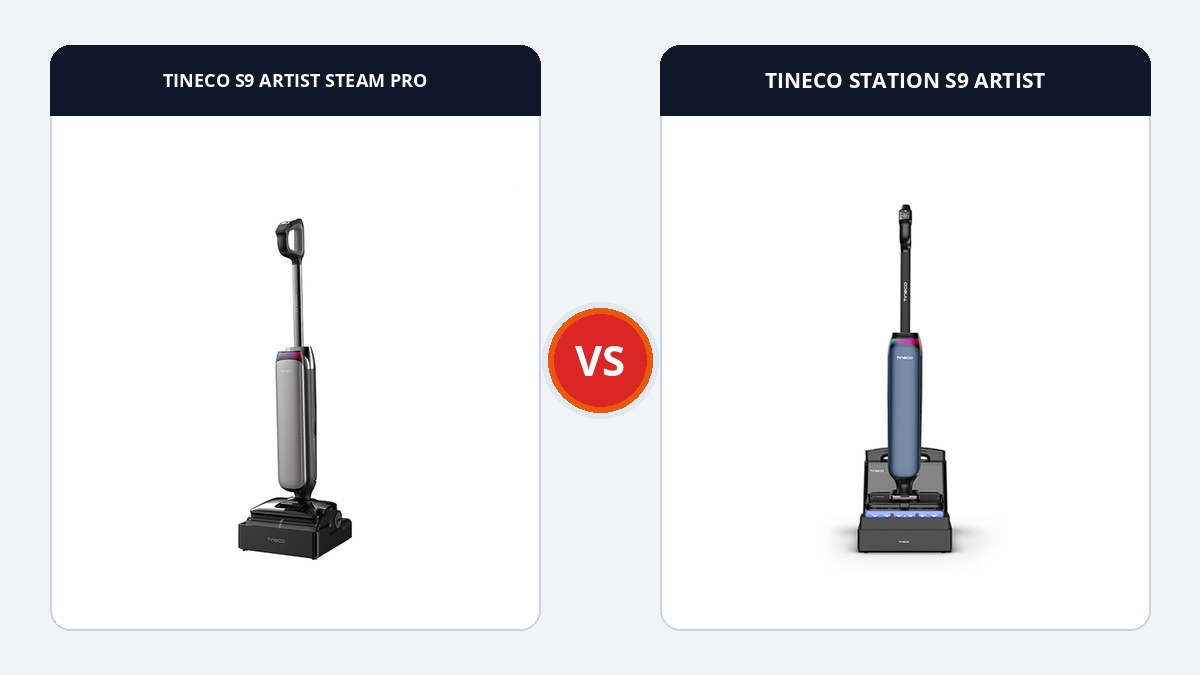 So sánh đối đầu TINECO S9 ARTIST STEAM PRO và TINECO STATION S9 ARTIST