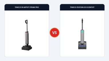 So sánh Tineco Floor One S9 Artist Steam Pro và Station S9 Scientist: Hơi nước 160°C hay Tia áp lực HydroBurst? Ecovacs So sánh đối đầu So sánh Tineco Floor One S9 Artist Steam Pro và Station S9 Scientist: Hơi nước 160°C hay Tia áp lực HydroBurst?