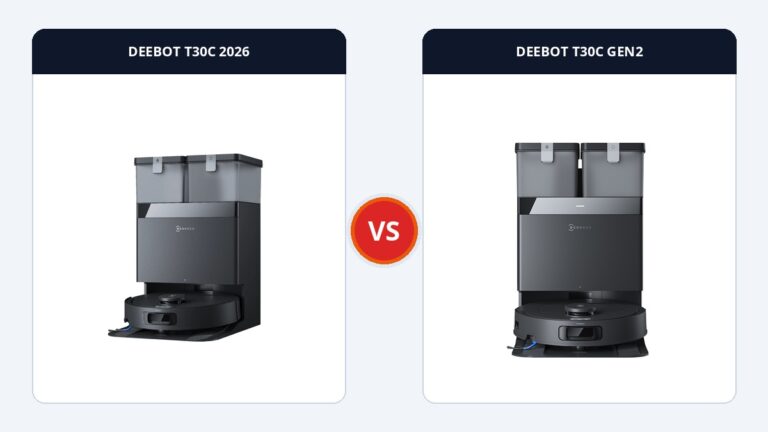 So sánh Ecovacs Deebot T30C 2026 và T30C Gen2: Bước nhảy vọt lực hút BLAST 25.000Pa