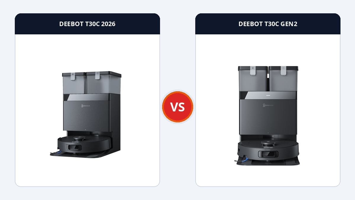 So sánh Ecovacs Deebot T30C 2026 và T30C Gen2: Bước nhảy vọt lực hút BLAST 25.000Pa Ecovacs So sánh đối đầu DEEBOT T30C 2026 và DEEBOT T30C GEN2