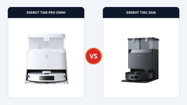 So sánh Ecovacs Deebot T30E Pro Omni và T30C 2026: Nâng cấp lực hút 20.000Pa và Giặt nước nóng 75°C