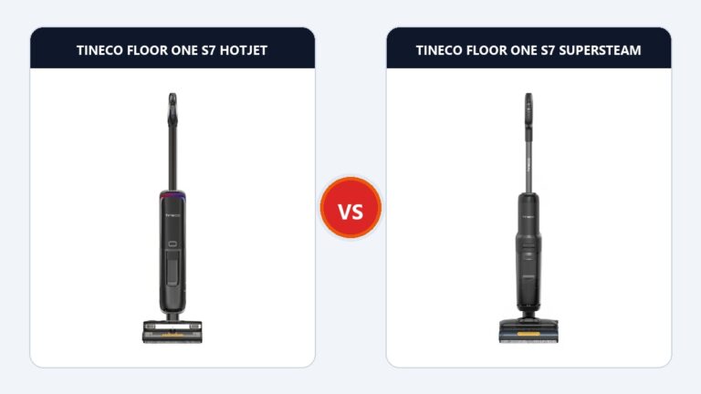 So sánh Tineco Floor One S7 HotJet và S7 SuperSteam: Tia nước nóng 52°C hay Hơi nước 230°C?