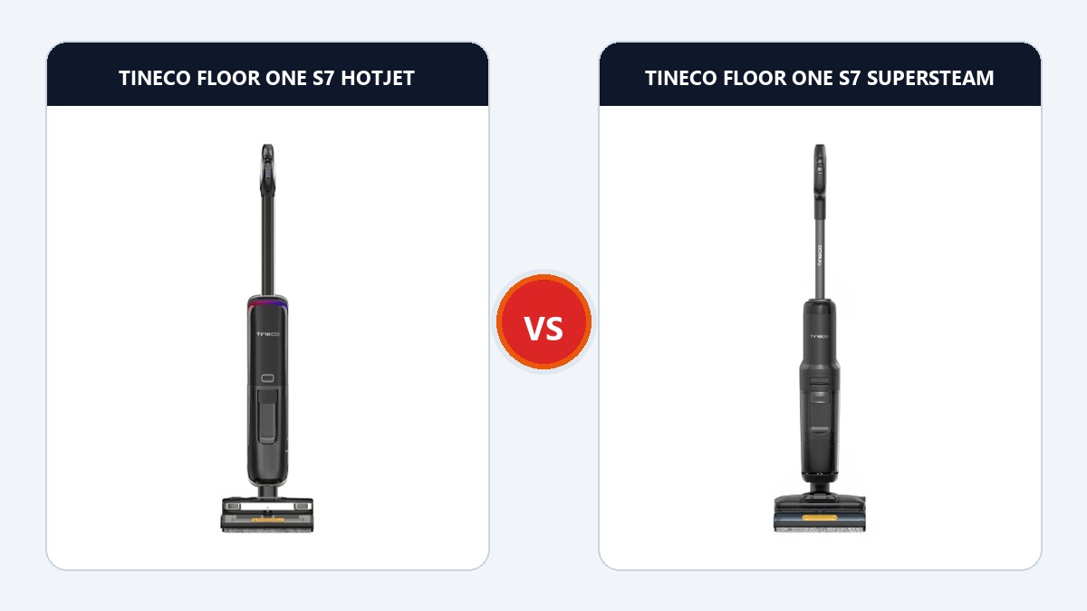 So sánh đối đầu Tineco Floor One S7 HotJet và Tineco Floor One S7 SuperSteam