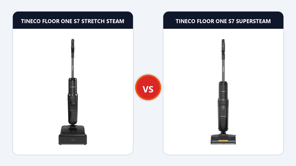 So sánh đối đầu Tineco Floor One S7 Stretch Steam và Tineco Floor One S7 SuperSteam