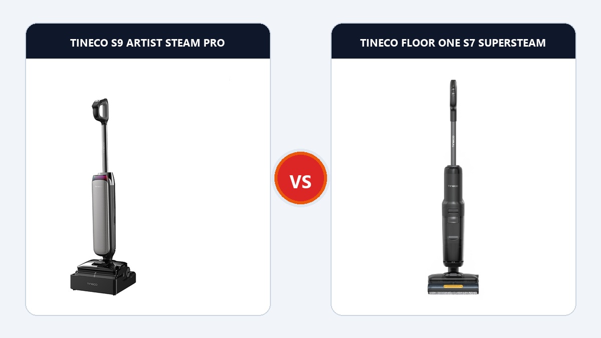 So sánh Tineco Floor One S9 Artist Steam Pro và S7 SuperSteam: Đỉnh cao máy lau sàn hơi nước Ecovacs So sánh đối đầu Tineco Floor One S9 Artist Steam Pro và Tineco Floor One S7 SuperSteam