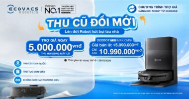 Thu cũ đổi mới lên đời robot hút bụi lau nhà Ecovacs Deebot T80 Max Omni trợ giá 5 triệu đồng