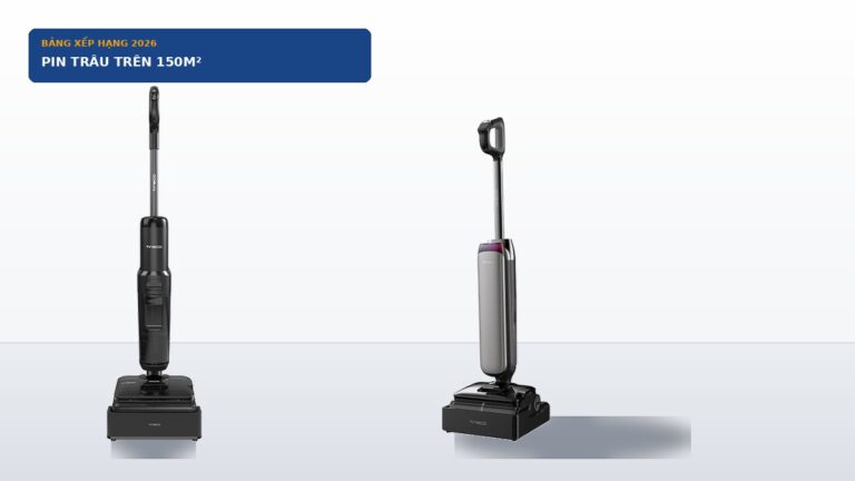 Top Máy Lau Sàn Có Pin Trâu Nhất: Dọn Sạch Diện Tích Trên 150m² Chỉ Trong 1 Lần Sạc