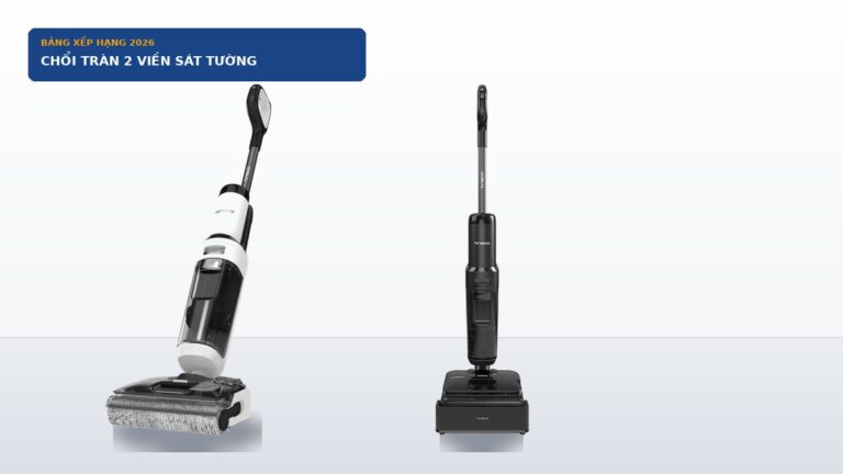 Top Máy Hút Bụi Lau Sàn Chổi Lăn Tràn 2 Viền Cực Sát: Lau Sạch Chân Tường Không Góc Chết